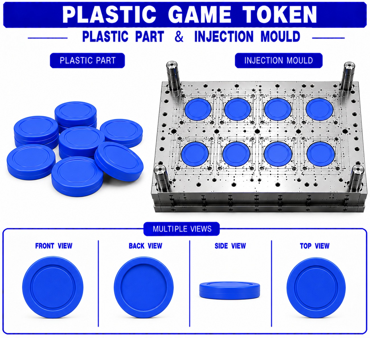 Plastic Game Token Mould and Moulding Service